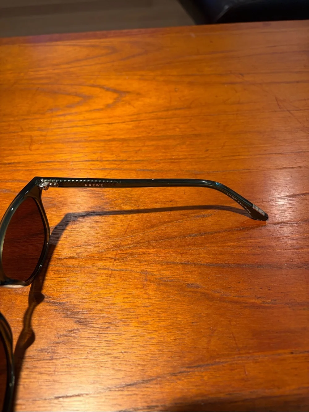 KREWE Olivier Bottle Green Polarized Sunglasses with Case and Box